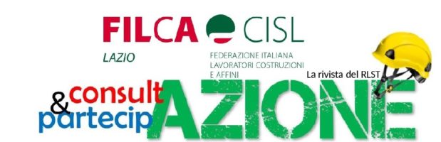 Terzo numero della rivista del RLST della Filca Cisl del Lazio